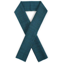 画像をギャラリービューアに読み込む, おしゃれ柄半衿 青 黒地 粒格子柄 ポリエステル 洗える 半えり 半衿 女性 レディース 和装小物 カジュアル 遊び心 おしゃれ ネコポス便可能 あす楽