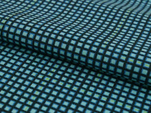 画像をギャラリービューアに読み込む, おしゃれ柄半衿 青 黒地 粒格子柄 ポリエステル 洗える 半えり 半衿 女性 レディース 和装小物 カジュアル 遊び心 おしゃれ ネコポス便可能 あす楽