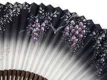 画像をギャラリービューアに読み込む, 扇子 女性用 単品 紺 藤 レディース 大きめ Large Size エコ ギフト プレゼント 春 夏 母の日 婦人 女性 女 紙 京扇子 せんす あす楽