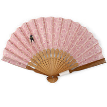 画像をギャラリービューアに読み込む, 扇子 女性用 単品 ピンク 唐草 いぬまる 刺 レディース エコ ギフト プレゼント 春 夏 母の日 婦人 女性 女 綿 京扇子 せんす あす楽