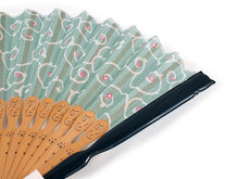 画像をギャラリービューアに読み込む, 扇子 女性用 単品 グリーン 唐草 いぬまる 刺 レディース エコ ギフト プレゼント 春 夏 母の日 婦人 女性 女 綿 京扇子 せんす あす楽