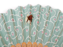 画像をギャラリービューアに読み込む, 扇子 女性用 単品 グリーン 唐草 いぬまる 刺 レディース エコ ギフト プレゼント 春 夏 母の日 婦人 女性 女 綿 京扇子 せんす あす楽