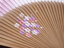 画像をギャラリービューアに読み込む, 扇子 扇子袋 2点セット レディース ピンク 桜かすみ 箱入り エコ ギフト プレゼント 春 夏 母の日 婦人 女性 女 シルク 京扇子 せんす あす楽