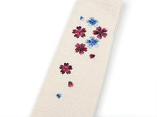 画像をギャラリービューアに読み込む, 扇子 扇子袋 2点セット レディース パープル 桜かすみ 箱入り 大きめ Large Size エコ ギフト プレゼント 春 夏 母の日 婦人 女性 女 シルク 京扇子 せんす あす楽