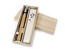 画像をギャラリービューアに読み込む, 扇子 扇子袋 2点セット レディース パープル 桜かすみ 箱入り 大きめ Large Size エコ ギフト プレゼント 春 夏 母の日 婦人 女性 女 シルク 京扇子 せんす あす楽