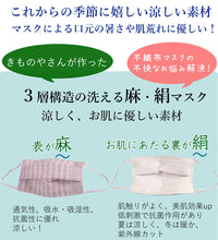 画像をギャラリービューアに読み込む, マスク6万枚販売突破! 涼しい マスク 麻 絹 洗えるマスク 4カラー 2サイズ 不織布フィルター入り 3層マスク オフホワイト ベージュ パープル ミントブルー おしゃれ 絹マスク 女性用 男性用 吸湿冷感 抗菌加工 プリーツ型 夏向き 夏