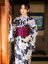 画像をギャラリービューアに読み込む, 浴衣 単品 レディース オフホワイト地小花柄 フリーサイズ 浴衣のみ 浴衣単品 2022 大人 ゆかた 粋 レトロ モダン 和装 和服 女性 夏祭り 花火大会