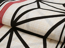 画像をギャラリービューアに読み込む, 浴衣 単品 レディース 生成り地麻の葉にライン柄 フリーサイズ 浴衣のみ 浴衣単品 2022 大人 ゆかた yukata 綿 麻 粋 レトロ モダン 和装 和服 女性 夏祭り 花火大会