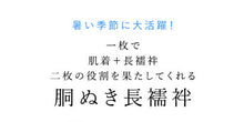 画像をギャラリービューアに読み込む, 洗える長襦袢 高島ちぢみ S M L LL 綿100% 絽 半衿 衣紋抜き 袖 付き 吸水 速乾 爽快感 日本製 レディース 肌着 和装下着 夏着物 単衣着物 浴衣 あす楽 送料無料 KZ
