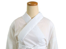 画像をギャラリービューアに読み込む, 洗える長襦袢 高島ちぢみ S M L LL 綿100% 絽 半衿 衣紋抜き 袖 付き 吸水 速乾 爽快感 日本製 レディース 肌着 和装下着 夏着物 単衣着物 浴衣 あす楽 送料無料 KZ