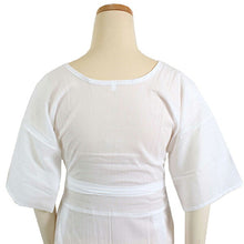 画像をギャラリービューアに読み込む, 着物スリップ 高島ちぢみ S M L LL 綿100% 吸水 速乾 爽快感 日本製 夏用 夏向き レディース 肌着 和装下着 浴衣スリップ 夏着物 単衣着物 浴衣 あす楽 ネコポス便可能 スリップ 着付け