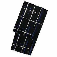 画像をギャラリービューアに読み込む, 浴衣 メンズ 単品 黒地 格子柄 おしゃれ 粋 M L LL 2022 花火大会 夏祭り 男性 紳士 155cm〜185cm 男性浴衣