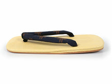 画像をギャラリービューアに読み込む, メンズ雪駄 男性 フリーサイズ 25.5 26.0 26.5 27.0 濃紺地井桁柄鼻緒 和装小物 履物 着物 和服 和装 紳士用 メンズ