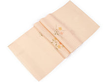 画像をギャラリービューアに読み込む, 帯揚げ 帯締め セット 夏用 カジュアル向き 平組 淡オレンジ地 桔梗柄 帯あげ オレンジベージュ オフホワイト色 レース 帯〆 和装 小物 レディース 女性 おびあげ おびじめ 夏着物 絽 紗 夏物 小紋 おしゃれ