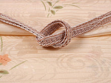 画像をギャラリービューアに読み込む, 帯揚げ 帯締め セット 夏用 カジュアル向き 平組 淡オレンジ地 桔梗柄 帯あげ オレンジベージュ オフホワイト色 レース 帯〆 和装 小物 レディース 女性 おびあげ おびじめ 夏着物 絽 紗 夏物 小紋 おしゃれ