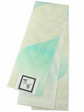 画像をギャラリービューアに読み込む, 半幅帯 夏 紗 お仕立て上がり 薄クリーム 水色 ぼかし 長尺 半巾帯 和装 和服 夏着物 女性 レディース 夏物 夏用 新品 洒落 おしゃれ 上品 浴衣 ゆかた 日本製 送料無料 あす楽