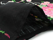画像をギャラリービューアに読み込む, 子供浴衣 女の子 2点セット 100cm 黒地 牡丹 桜 鹿の子 菊 萩 花束 3歳 4歳 綿 キッズ 女児 子供 夏 夏休み 夏祭り 綿 レトロ 古典 ゆかた ゆかた帯 兵児帯 へこ帯 和装 和服 こども ジュニア