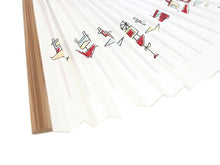 画像をギャラリービューアに読み込む, 扇子 男性用 単品 白地祇園祭柄 センス せんす メンズ 紳士 男物 京都 エコ 夏 ギフト