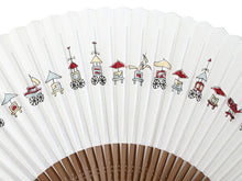 画像をギャラリービューアに読み込む, 扇子 男性用 単品 白地祇園祭柄 センス せんす メンズ 紳士 男物 京都 エコ 夏 ギフト