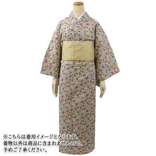 画像をギャラリービューアに読み込む, 洗える着物 単衣 小紋 綿 フリーサイズ 仕立て上がり 単品 小花柄シリーズ ミルキーホワイト地 猫と小花尽くし 女性 レディース 和装 和服 きもの プレタ 春 秋 きもの カジュアル 可愛い 普段着 送料無料 あす楽