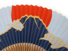 画像をギャラリービューアに読み込む, 扇子 男性用 単品 ブルー 日の出 富士 雲柄 メンズ エコ ギフト プレゼント 贈り物 春 夏 父の日 紳士 男 男性 京扇子 せんす カジュアル 小物 雑貨