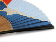 画像をギャラリービューアに読み込む, 扇子 男性用 単品 ブルー 日の出 富士 雲柄 メンズ エコ ギフト プレゼント 贈り物 春 夏 父の日 紳士 男 男性 京扇子 せんす カジュアル 小物 雑貨