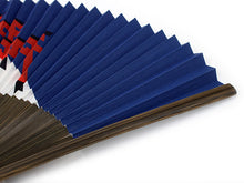 画像をギャラリービューアに読み込む, 扇子 男性用 単品 白 紺 鳥居 狐面柄 メンズ エコ ギフト プレゼント 贈り物 春 夏 父の日 紳士 男 男性 京扇子 せんす カジュアル 小物 雑貨