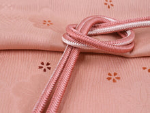 画像をギャラリービューアに読み込む, 帯揚げ 帯締め セット 正絹 カジュアル向き 丸組 薄ピンクベージュ 小桜 帯あげ ピンク 帯〆 和装 小物 レディース 女性 おびあげ おびじめ