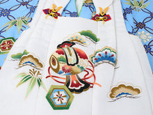 画像をギャラリービューアに読み込む, 七五三 被布セット 3歳 男の子 7点フルセット 水色 七宝 松 小槌 三ツ身着物 白 被布コート 長襦袢 巾着 雪駄 必要なものが1セットでお届け ギフト 三歳 753 SDGs