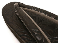 画像をギャラリービューアに読み込む, 草履 カレンブロッソ S M L こげ茶 台 花柄 鼻緒 型押し 足が痛くなりにくい 歩きやすい レディース 女性 着物 和装 Calen Blosso