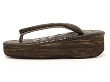 画像をギャラリービューアに読み込む, 草履 カレンブロッソ S M L こげ茶 台 花柄 鼻緒 型押し 足が痛くなりにくい 歩きやすい レディース 女性 着物 和装 Calen Blosso