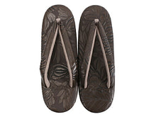画像をギャラリービューアに読み込む, 草履 カレンブロッソ S M L こげ茶 台 花柄 鼻緒 型押し 足が痛くなりにくい 歩きやすい レディース 女性 着物 和装 Calen Blosso