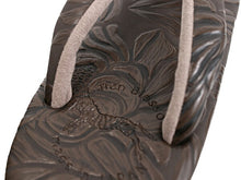 画像をギャラリービューアに読み込む, 草履 カレンブロッソ S M L こげ茶 台 花柄 鼻緒 型押し 足が痛くなりにくい 歩きやすい レディース 女性 着物 和装 Calen Blosso