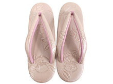 画像をギャラリービューアに読み込む, カレンブロッソ 草履 単品 S M L ピンクベージュ台 バラ柄 鼻緒 型押し レディース カフェ草履 菱屋 Calen Blosso ゾウリ カフェぞうり 女性用 カジュアル 日本製 履物 着物 きもの 和装小物