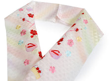 画像をギャラリービューアに読み込む, 七五三 刺繍 半衿 単品 子供用 3歳 7歳 白 こっぽり かんざし 桜 鱗 レインボー カラフル こども 日本製 正絹 着物 和服 和装 和小物 キッズ ジュニア 女の子 はんえり 襟 SDGs