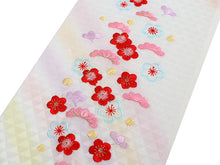 画像をギャラリービューアに読み込む, 七五三 刺繍 半衿 単品 子供用 3歳 7歳 白 梅 松 鱗 レインボー カラフル こども 日本製 正絹 着物 和服 和装 和小物 キッズ ジュニア 女の子 はんえり 襟 SDGs