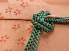 画像をギャラリービューアに読み込む, 洗える着物 コーディネートセット 袷 名古屋帯 正絹帯揚げ帯締め Mサイズ 4点セット 小紋 レディース 女性 抹茶色 ベージュ 縞 源氏香柄 着物 紫 グレー 縞柄 帯 帯あげ 帯〆 プレタ 和装 和服 きものセット 送料無料