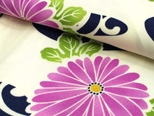 画像をギャラリービューアに読み込む, 洗える着物 コーディネートセット 袷 名古屋帯 正絹帯揚げ帯締め Lサイズ 4点セット 小紋 レディース 女性 クリーム色 ピンク 青 菊 波柄 着物 黒 紫 グレー 千鳥格子柄 帯 帯あげ 帯〆 プレタ 和装 和服 きものセット 送