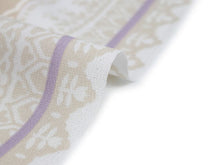 画像をギャラリービューアに読み込む, 洗える着物 セミオーダー付き 反物 単品 ハナエモリ オフホワイト地にストライプと幾何学図形柄 XS・S・M・L・XLサイズから選べる 上品 レディース 女性 小紋 和装 和服 袷 単衣 きもの 羽織 コート 送料無料