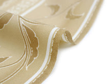 画像をギャラリービューアに読み込む, 洗える着物 セミオーダー付き 反物 単品 ハナエモリ からし地にストライプと更紗柄 XS・S・M・L・XLサイズから選べる 上品 レディース 女性 小紋 和装 和服 袷 単衣 きもの 羽織 コート 送料無料