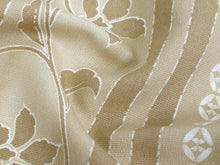 画像をギャラリービューアに読み込む, 洗える着物 セミオーダー付き 反物 単品 ハナエモリ からし地にストライプと更紗柄 XS・S・M・L・XLサイズから選べる 上品 レディース 女性 小紋 和装 和服 袷 単衣 きもの 羽織 コート 送料無料