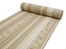 画像をギャラリービューアに読み込む, 洗える着物 セミオーダー付き 反物 単品 ハナエモリ からし地にストライプと更紗柄 XS・S・M・L・XLサイズから選べる 上品 レディース 女性 小紋 和装 和服 袷 単衣 きもの 羽織 コート 送料無料