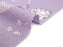 画像をギャラリービューアに読み込む, 洗える着物 セミオーダー付き 反物 単品 ハナエモリ 薄紫地に葵・花柄 XS・S・M・L・XLサイズから選べる 上品 レディース 女性 小紋 和装 和服 袷 単衣 きもの 羽織 コート 送料無料