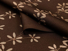 画像をギャラリービューアに読み込む, 着物 洗える着物 フルオーダー 仕立て付 栗茶地に葉っぱ柄 ツリー 東レシルック 反物 和装 和服 袷 単衣 春 秋 冬 レディース 女性 小紋 きもの 羽織 コート カジュアル 上品 TORAY sillook 送料無料