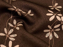 画像をギャラリービューアに読み込む, 着物 洗える着物 フルオーダー 仕立て付 栗茶地に葉っぱ柄 ツリー 東レシルック 反物 和装 和服 袷 単衣 春 秋 冬 レディース 女性 小紋 きもの 羽織 コート カジュアル 上品 TORAY sillook 送料無料