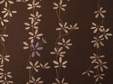 画像をギャラリービューアに読み込む, 着物 洗える着物 フルオーダー 仕立て付 栗茶地に葉っぱ柄 ツリー 東レシルック 反物 和装 和服 袷 単衣 春 秋 冬 レディース 女性 小紋 きもの 羽織 コート カジュアル 上品 TORAY sillook 送料無料