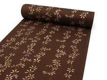 画像をギャラリービューアに読み込む, 着物 洗える着物 フルオーダー 仕立て付 栗茶地に葉っぱ柄 ツリー 東レシルック 反物 和装 和服 袷 単衣 春 秋 冬 レディース 女性 小紋 きもの 羽織 コート カジュアル 上品 TORAY sillook 送料無料