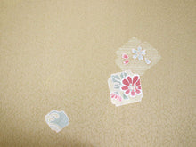 画像をギャラリービューアに読み込む, 着物 洗える着物 フルオーダー 仕立て付 渋黄色地に花色紙柄 東レシルック 反物 和装 和服 袷 単衣 春 秋 冬 レディース 女性 小紋 きもの 羽織 コート カジュアル 上品 TORAY sillook 送料無料