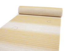 画像をギャラリービューアに読み込む, 着物 洗える着物 フルオーダー 仕立て付 黄地に横段雨縞と雪輪幾何学柄 東レシルック 反物 和装 和服 袷 単衣 春 秋 冬 レディース 女性 小紋 きもの 羽織 コート カジュアル 上品 TORAY sillook 送料無料