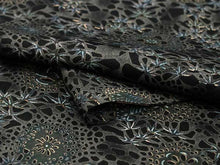 画像をギャラリービューアに読み込む, 着物 洗える着物 フルオーダー 仕立て付 墨地に花の丸柄 東レシルック 反物 和装 和服 袷 単衣 春 秋 冬 レディース 女性 小紋 きもの 羽織 コート カジュアル 上品 TORAY sillook 送料無料